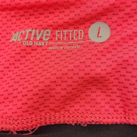 Old Navy Active Women's Black Red Fitted Colorblock Cropped Leggings Size Large - Picture 7 of 7